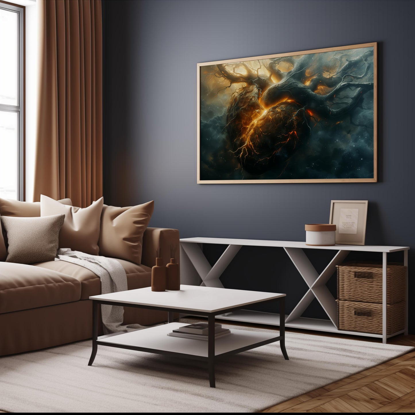 Nebula's Embrace | Brushed Aluminum Print