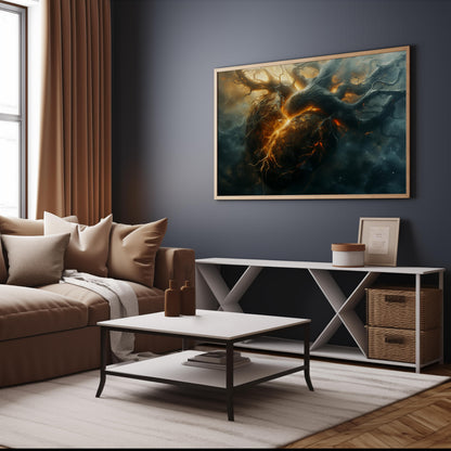 Nebula's Embrace | Wooden Framed Poster