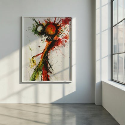 Vivid Whirlwind - A Symphony in Splatter | Wooden Framed Poster