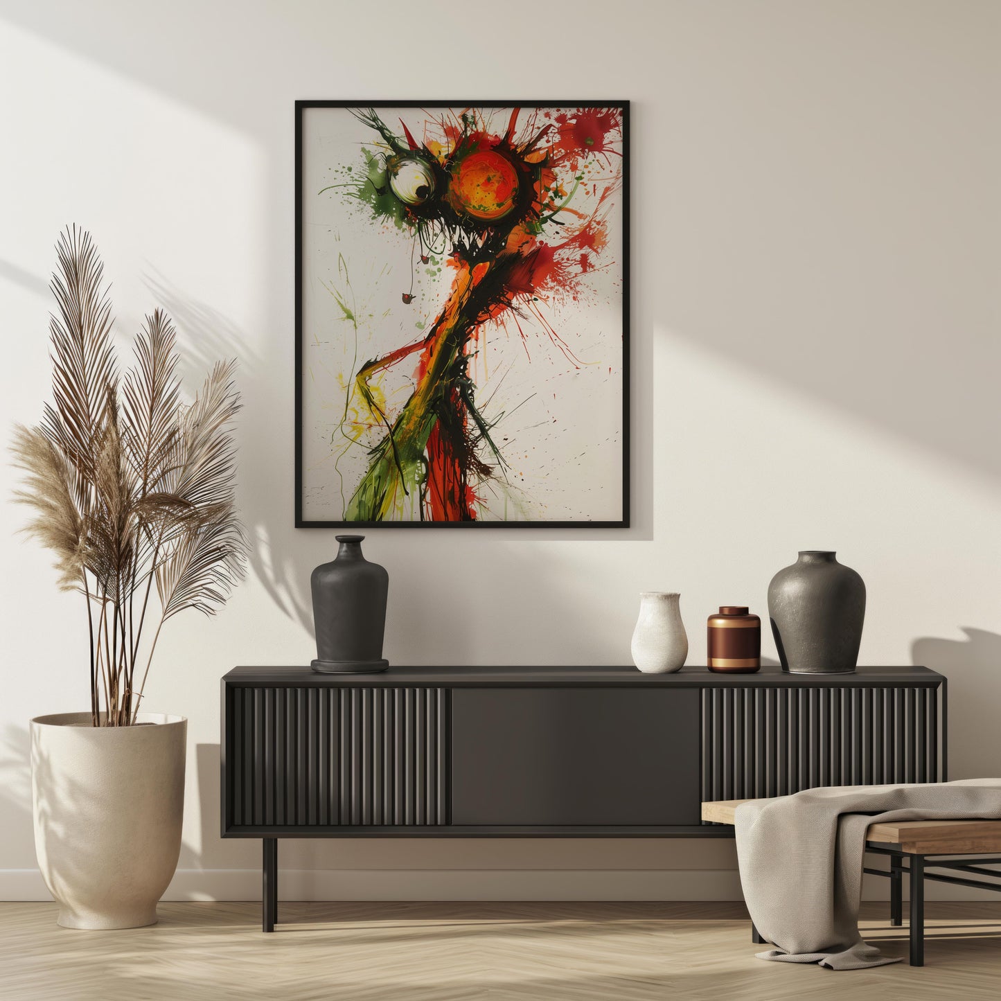 Vivid Whirlwind - A Symphony in Splatter | Brushed Aluminum Print