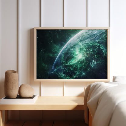 Verdant Cosmos | Wooden Framed Poster