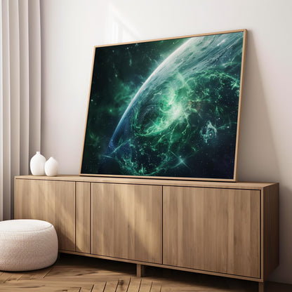 Verdant Cosmos | Wooden Framed Poster