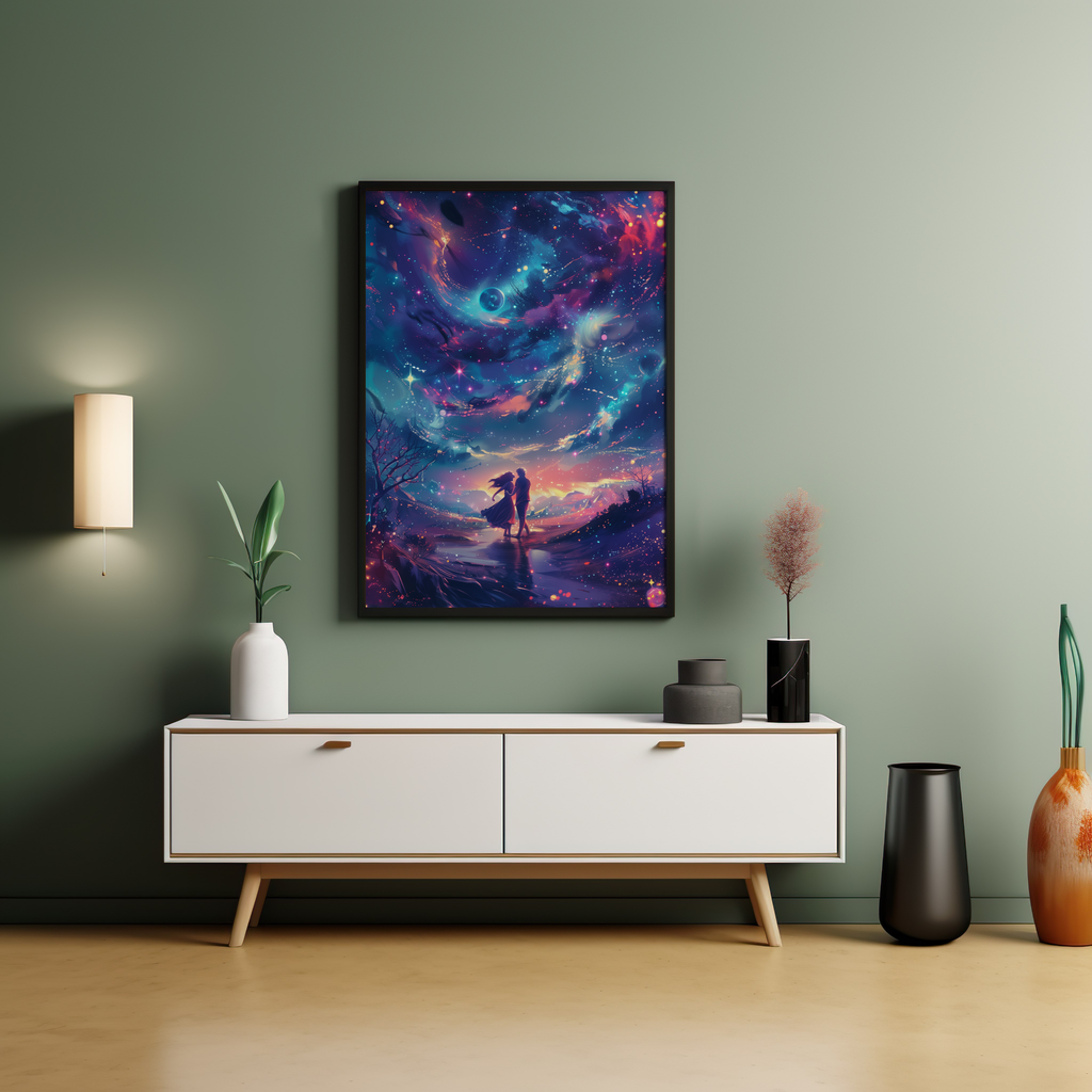 Cosmic Dance of Affinity | Wooden Framed Poster