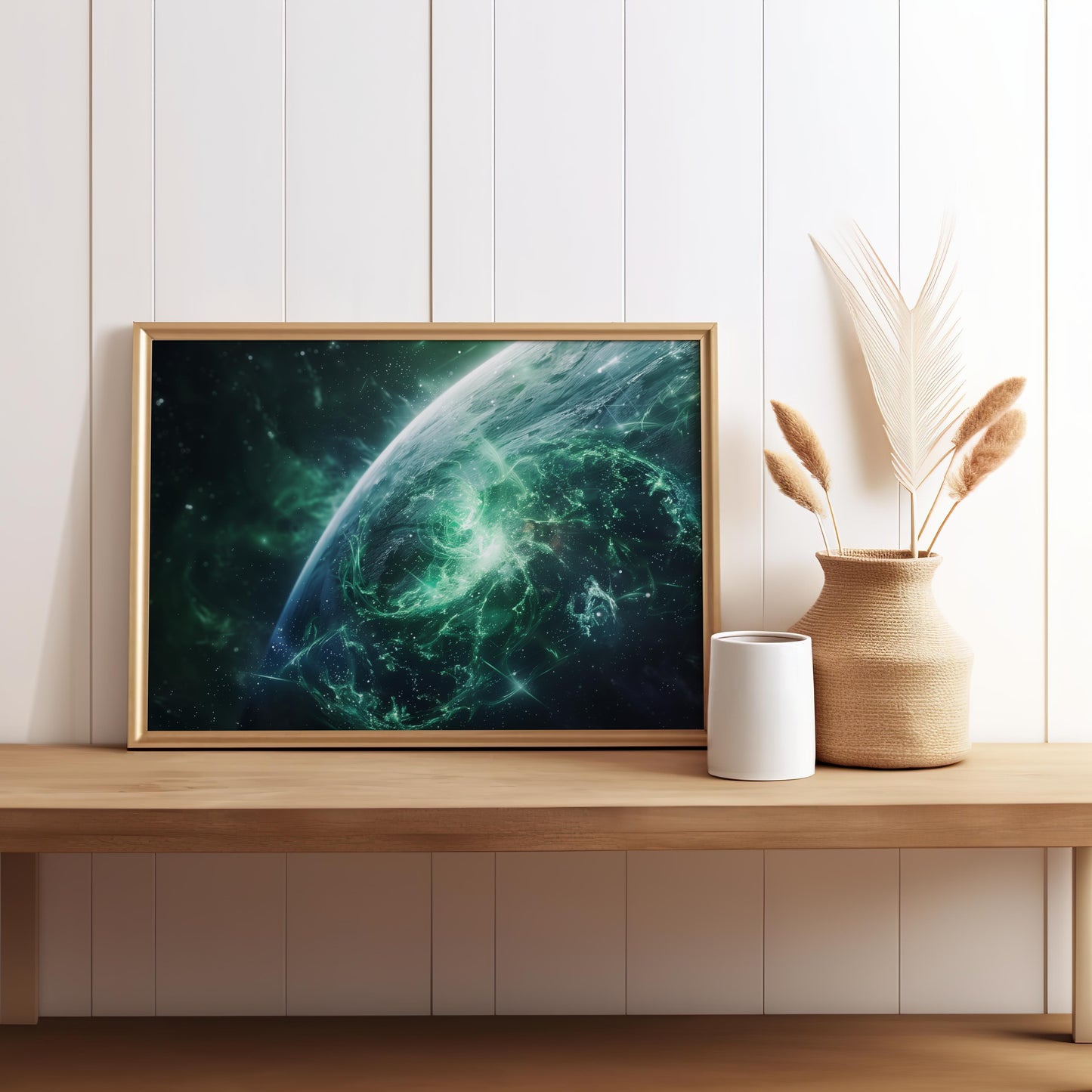 Verdant Cosmos | Wooden Framed Poster