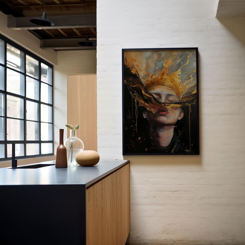 Golden Reverie | Metal Framed Poster