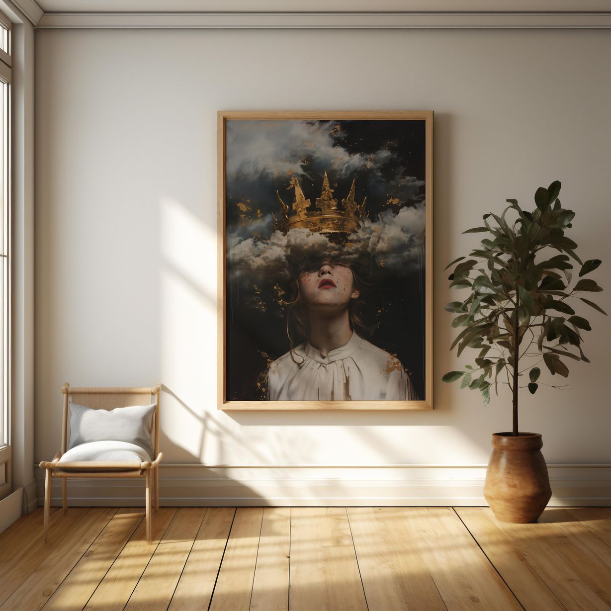 Crowned in Clouds | Premium Wooden Framed Poster