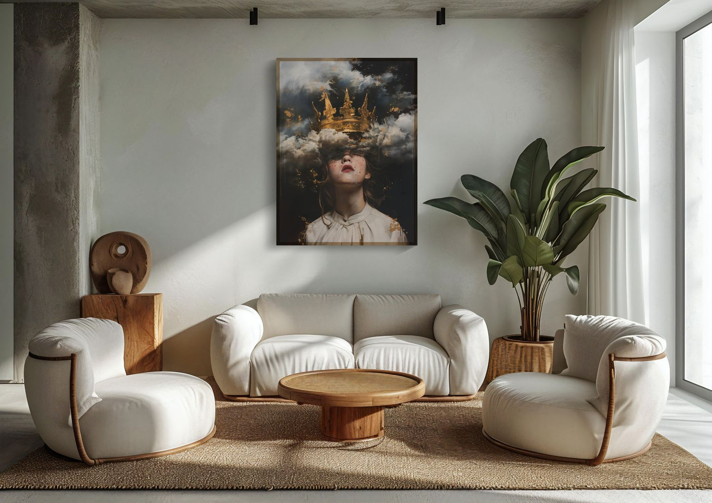 Crowned in Clouds | Premium Wooden Framed Poster