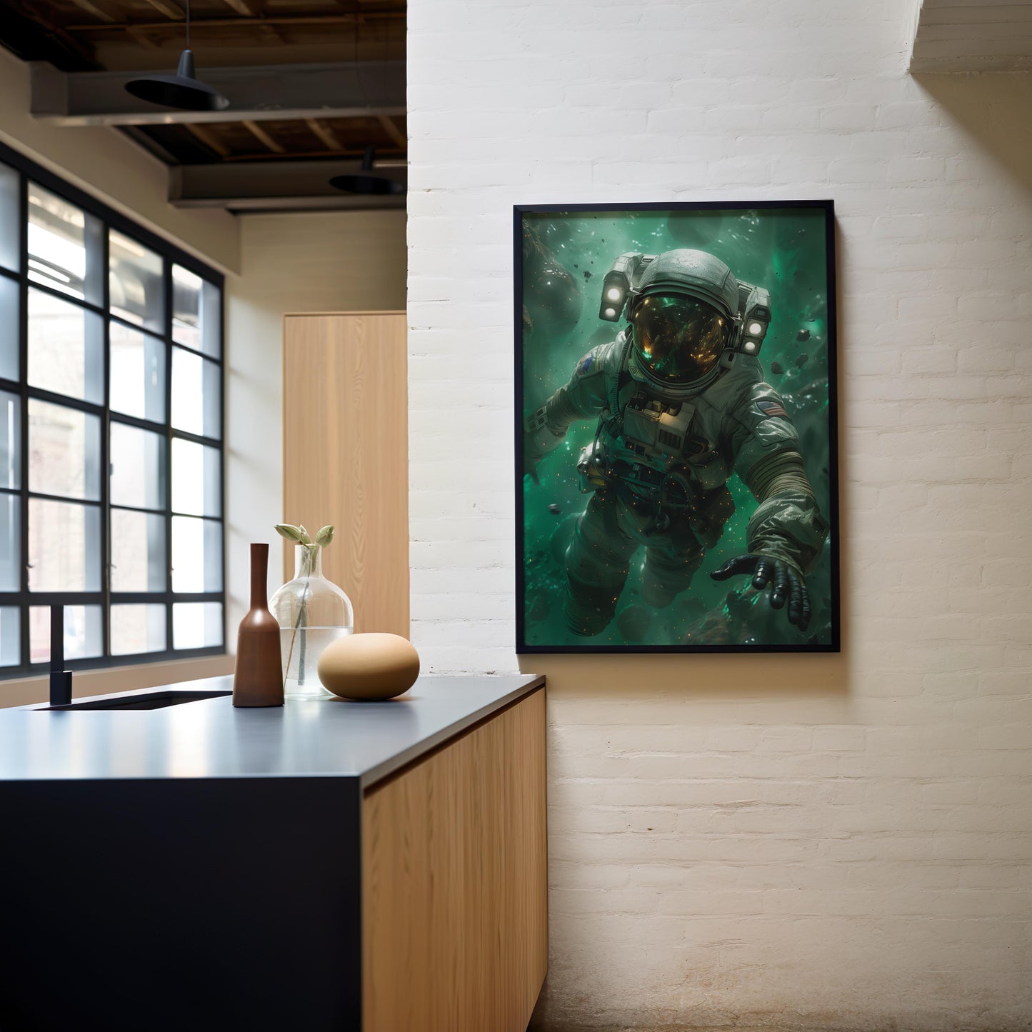 Adrift in the Cosmic Sea | Brushed Aluminum Print