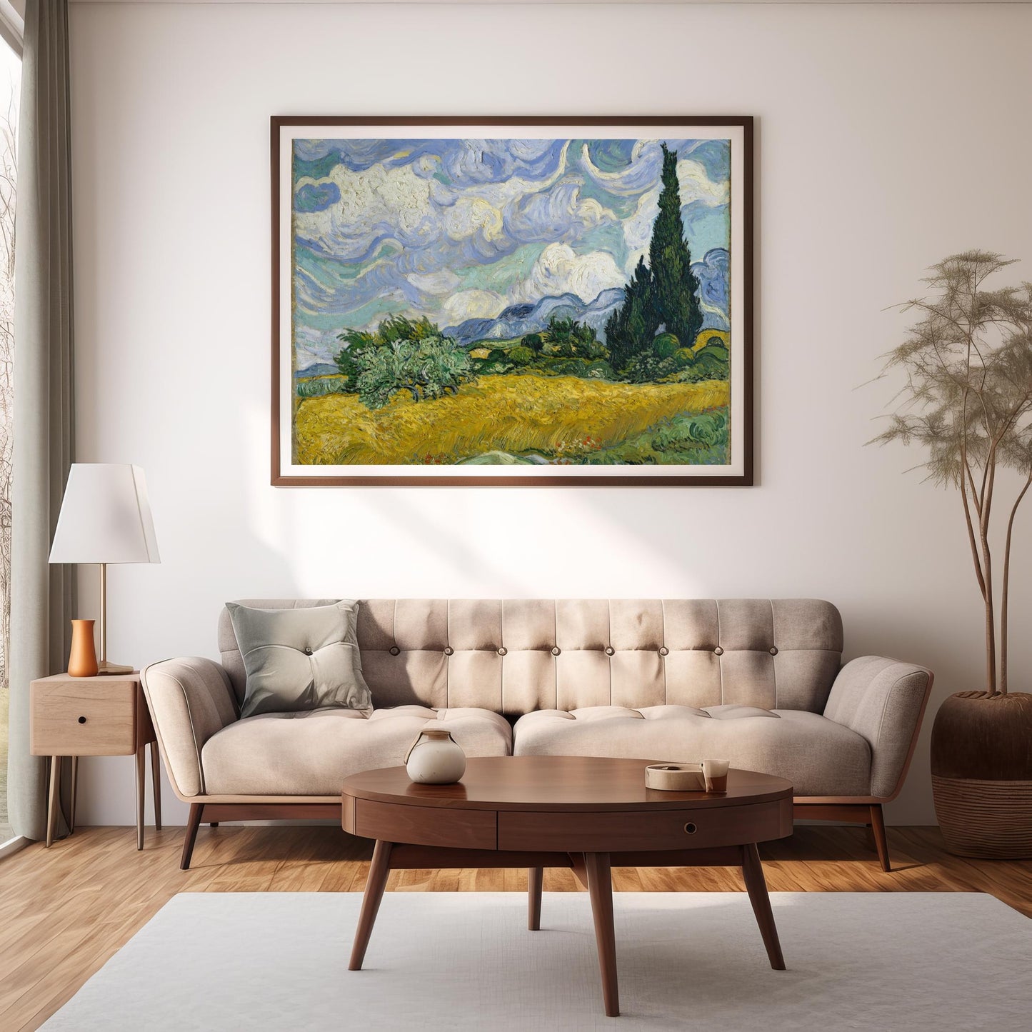 Wheat Field with Cypresses | Acrylic Print