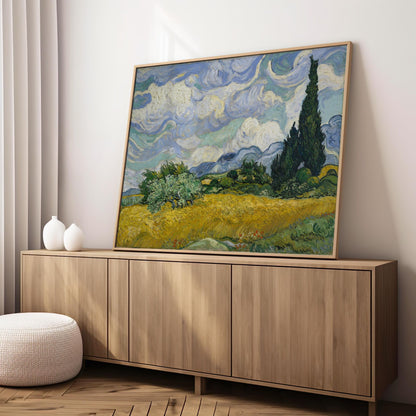 Wheat Field with Cypresses | Aluminum Print