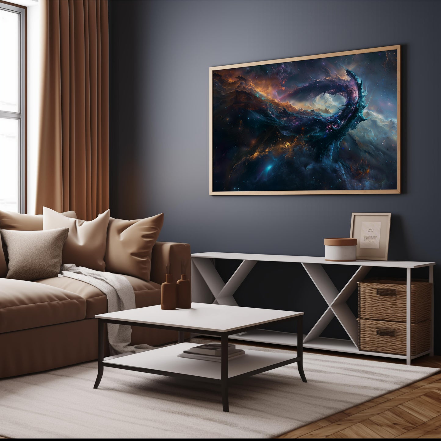 Nebula Serpent | Wooden Framed Poster