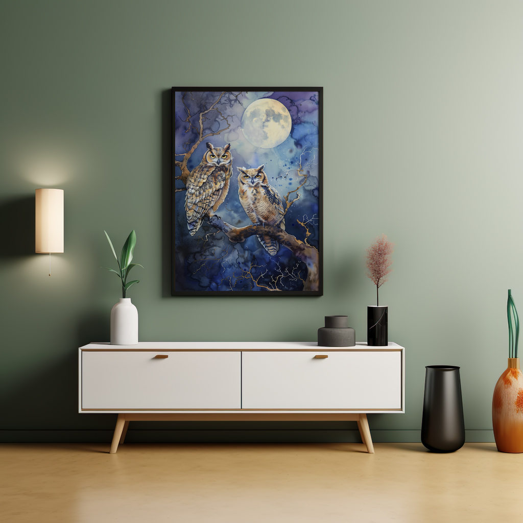 Moonlit Guardians | Brushed Aluminum Print