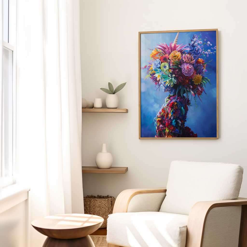 Blossoming Serenity of the Deep | Brushed Aluminum Print