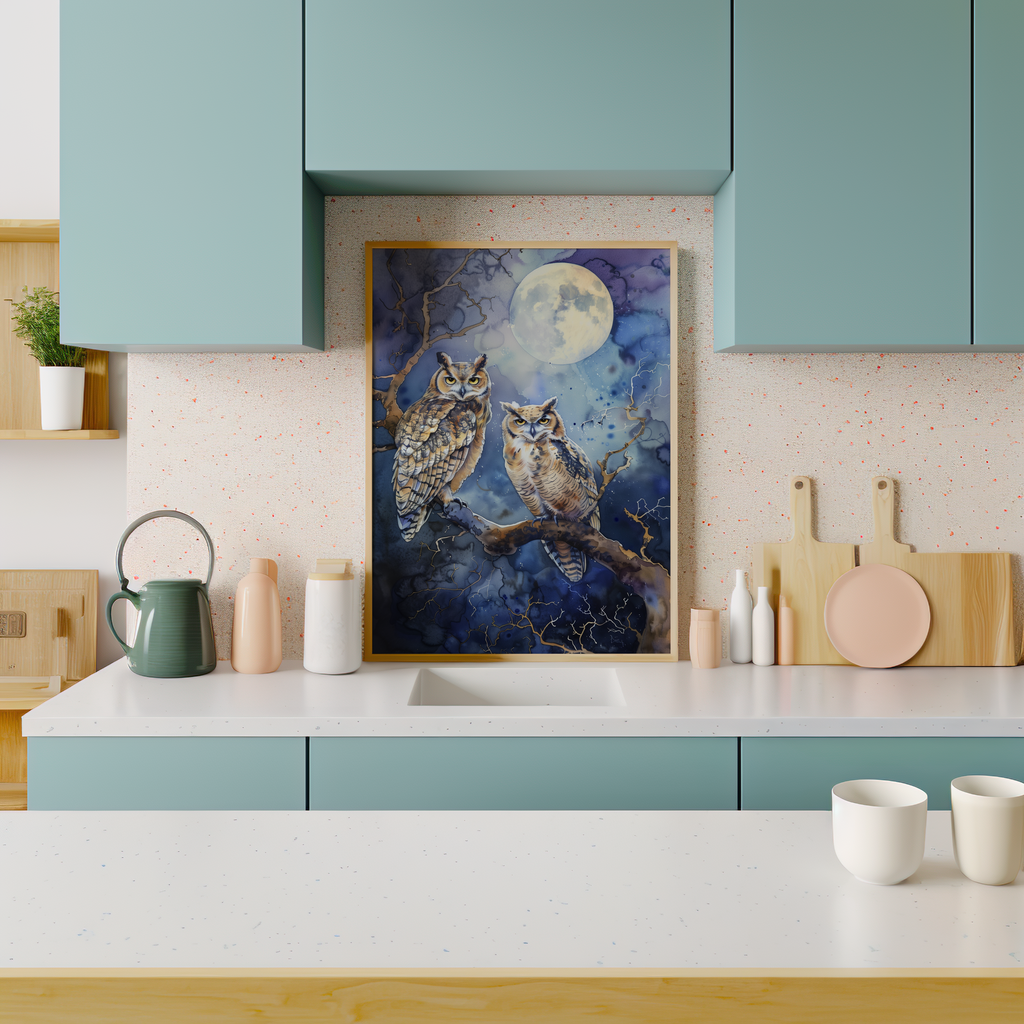 Moonlit Guardians | Wooden Framed Poster