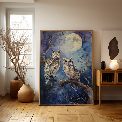 Moonlit Guardians | Metal Framed Poster