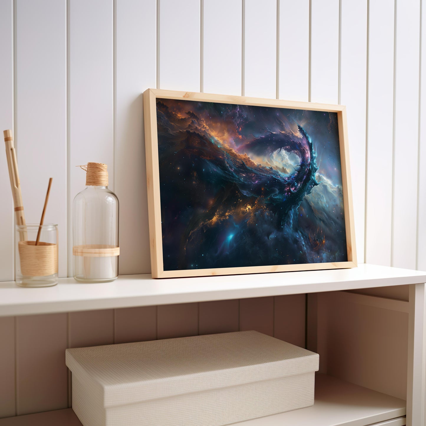 Nebula Serpent | Wooden Framed Poster