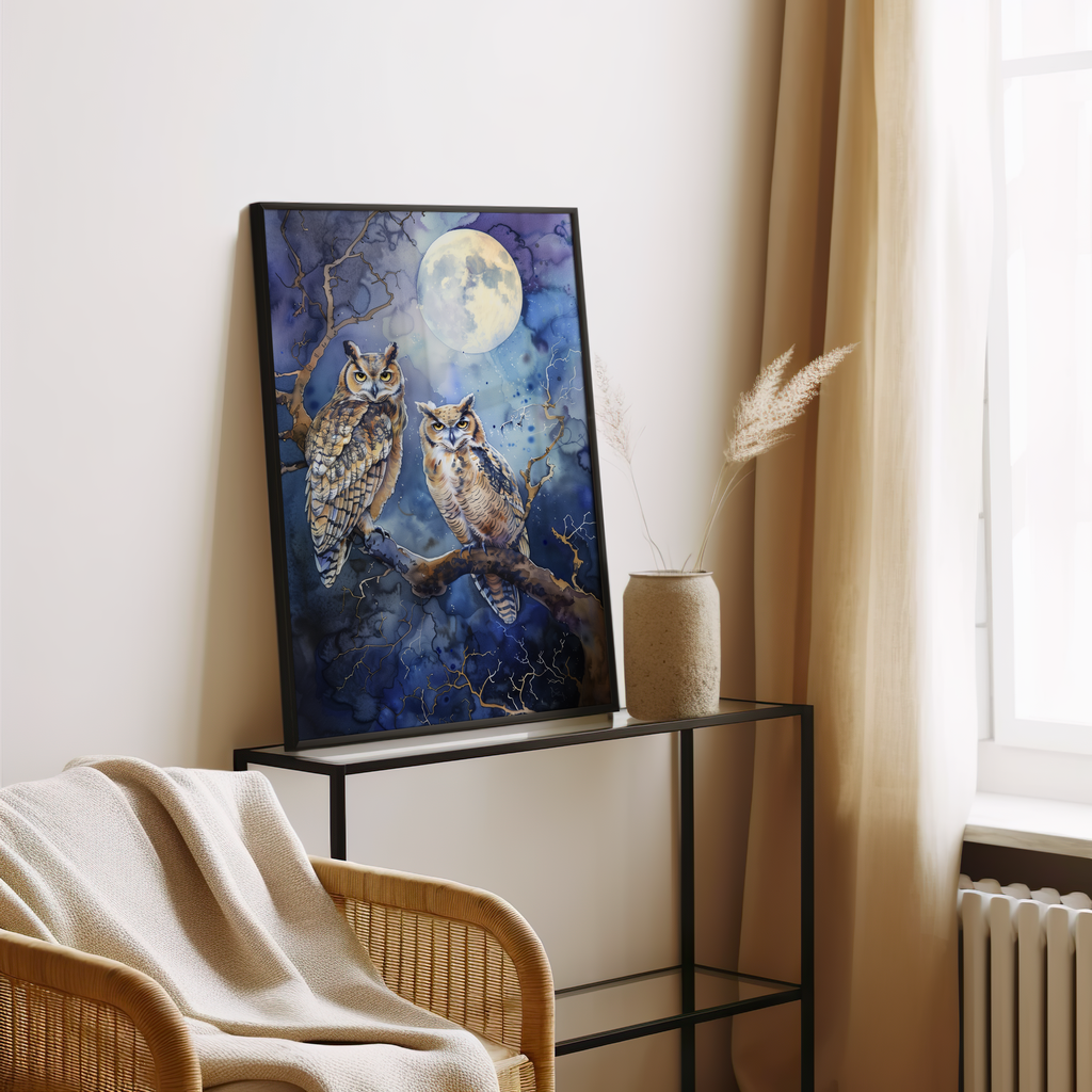 Moonlit Guardians | Brushed Aluminum Print