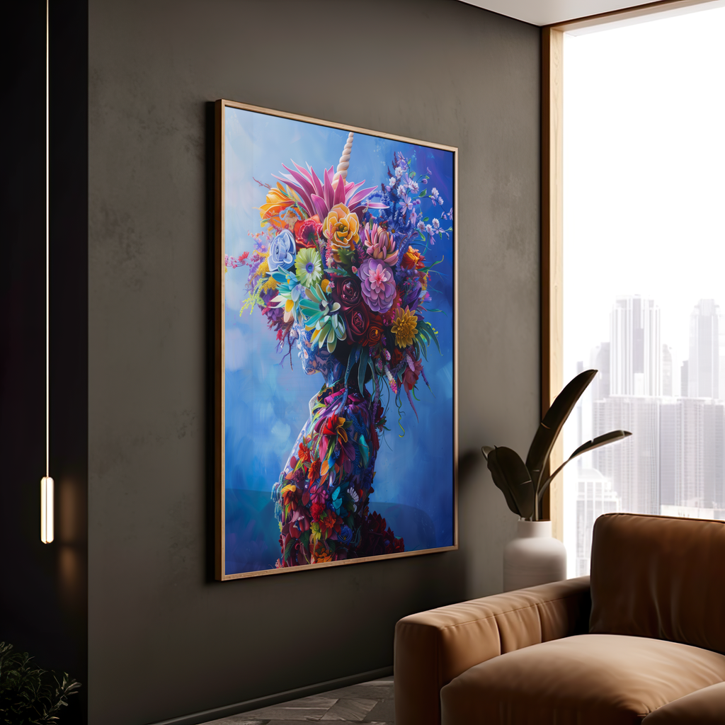 Blossoming Serenity of the Deep | Brushed Aluminum Print