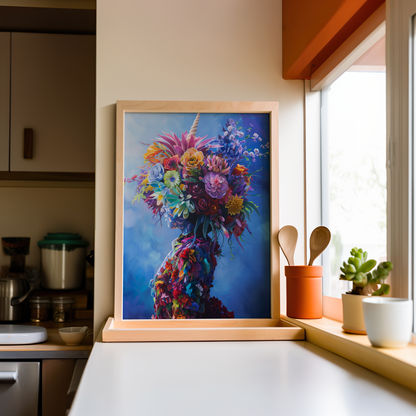 Blossoming Serenity of the Deep | Brushed Aluminum Print