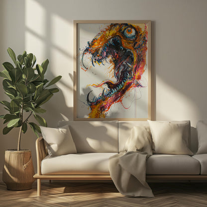 Chromatic Fury | Premium Wooden Framed Poster