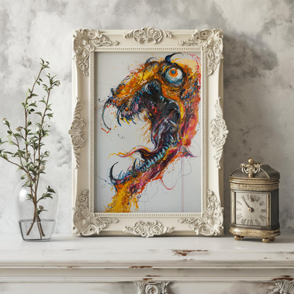 Chromatic Fury | Premium Wooden Framed Poster