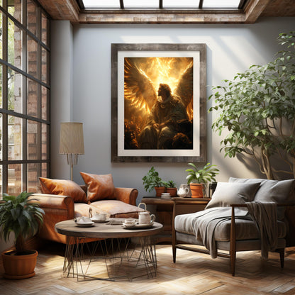 The Radiant Guardian | Wooden Framed Poster