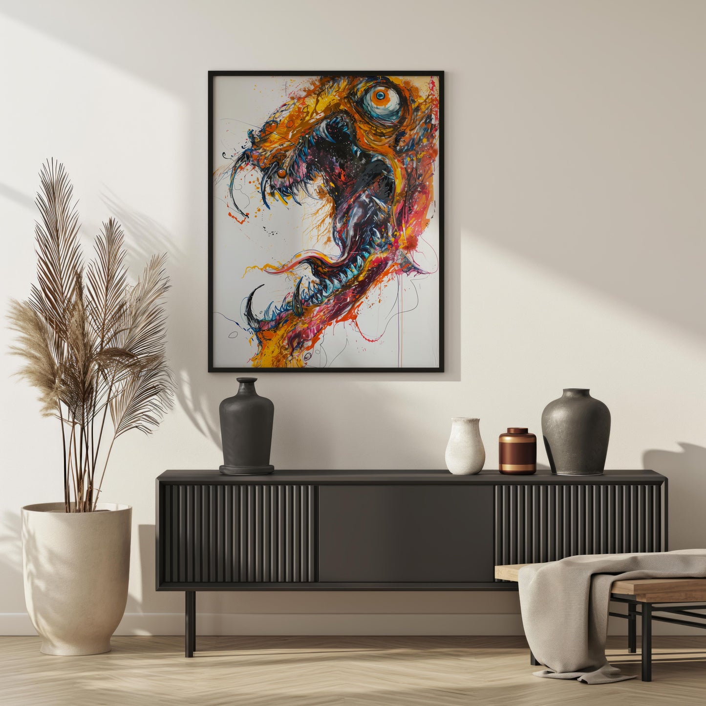 Chromatic Fury | Premium Wooden Framed Poster