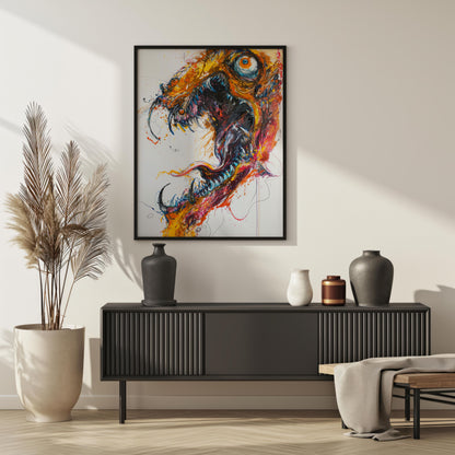 Chromatic Fury | Wooden Framed Poster