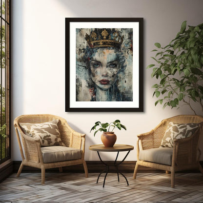 Crowned in Shadows | Metal Framed Poster