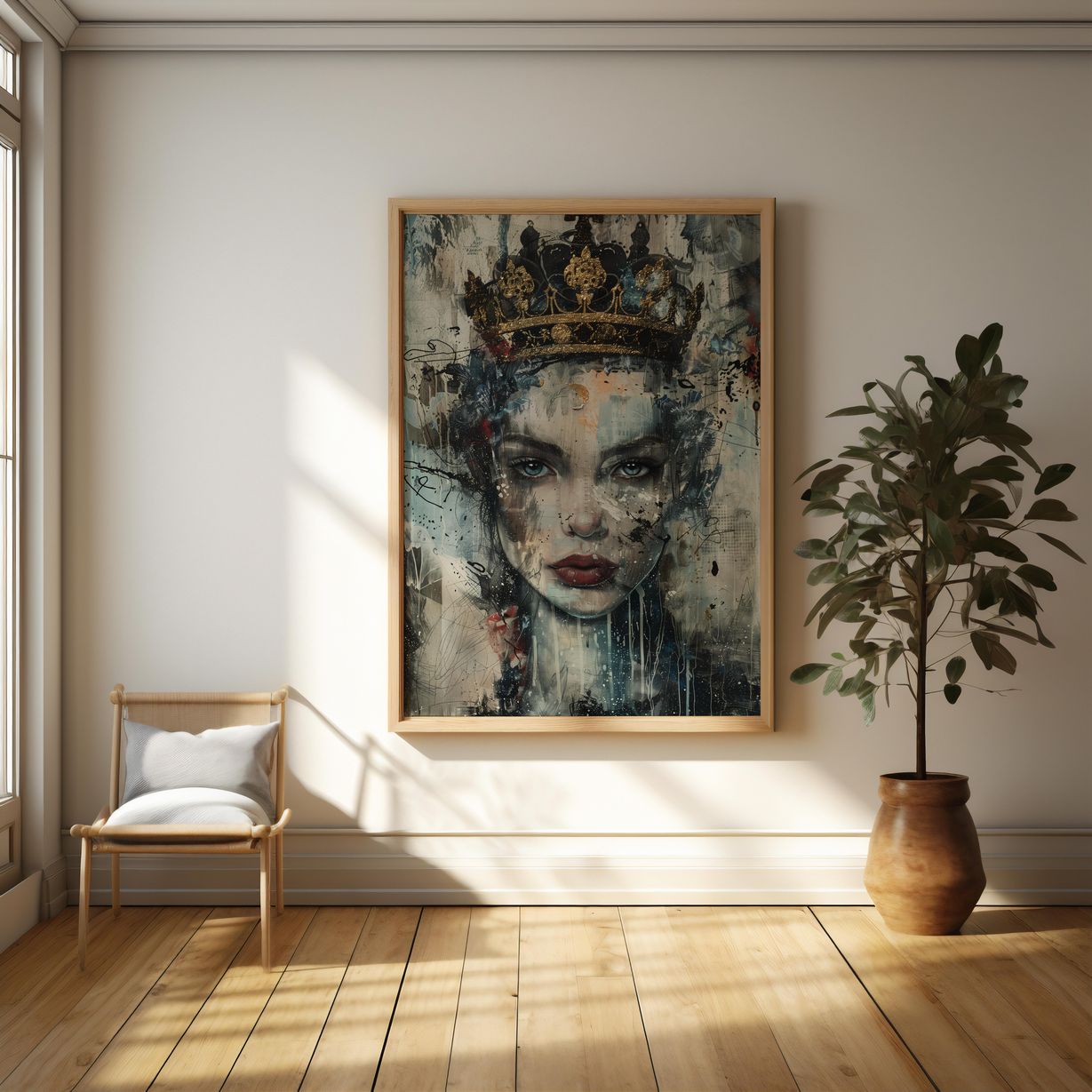 Crowned in Shadows | Metal Framed Poster