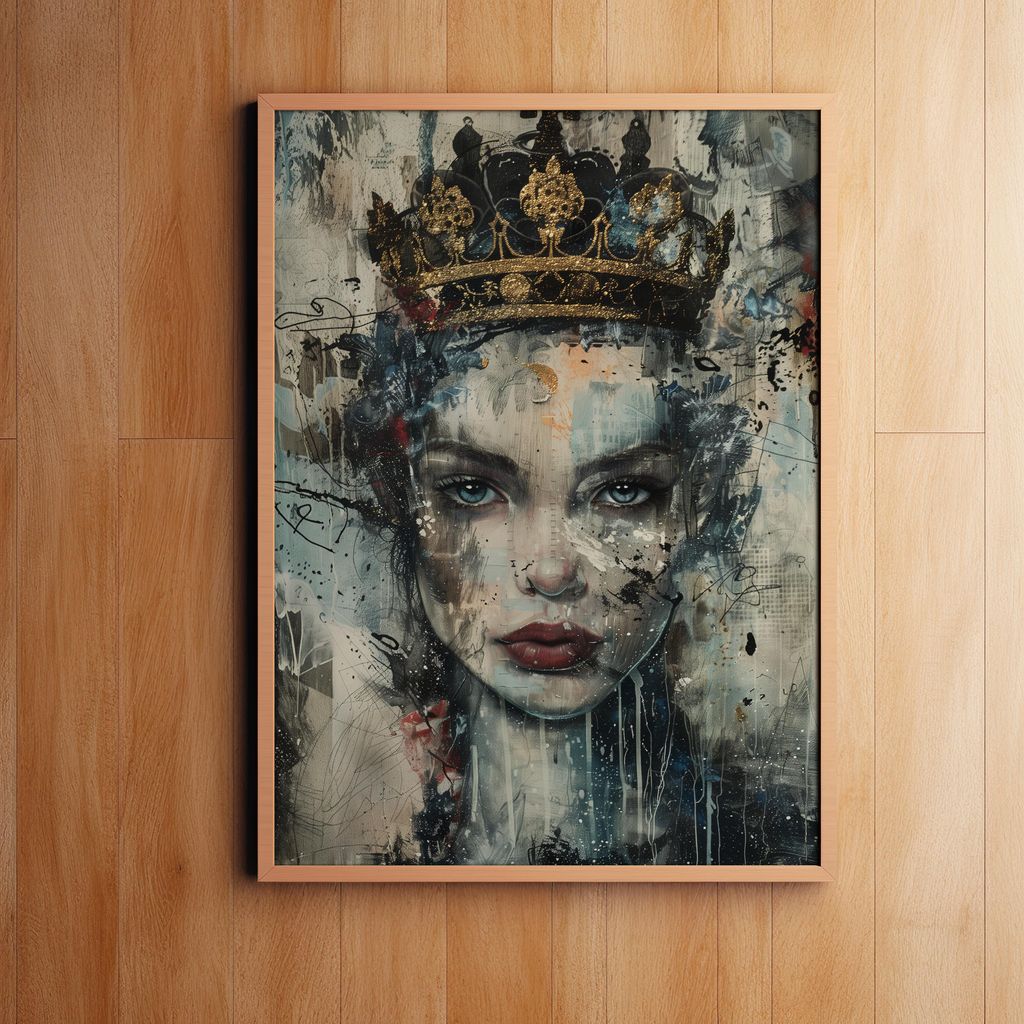 Crowned in Shadows | Premium Wooden Framed Poster