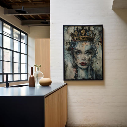 Crowned in Shadows | Brushed Aluminum Print