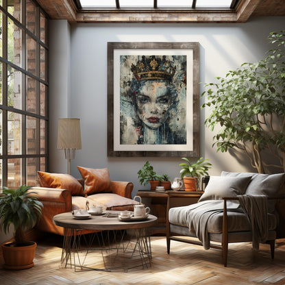 Crowned in Shadows | Metal Framed Poster