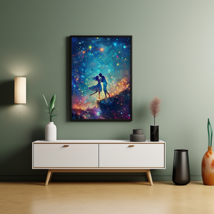 Cosmic Dance of Love | Metal Framed Poster