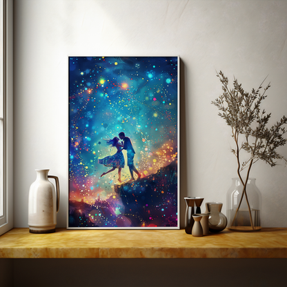 Cosmic Dance of Love | Metal Framed Poster