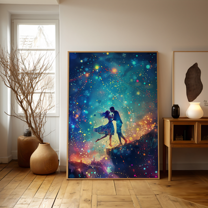 Cosmic Dance of Love | Metal Framed Poster