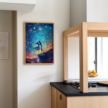 Cosmic Dance of Love | Metal Framed Poster