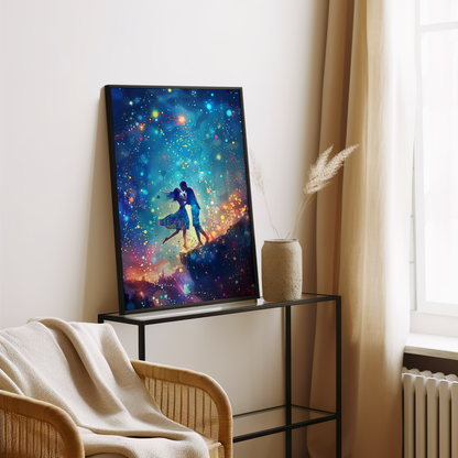 Cosmic Dance of Love | Metal Framed Poster