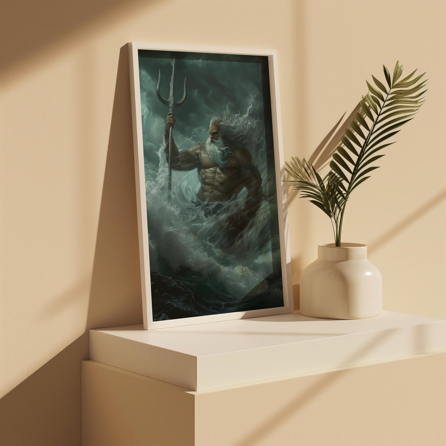 Poseidon's Fury | Premium Wooden Framed Poster