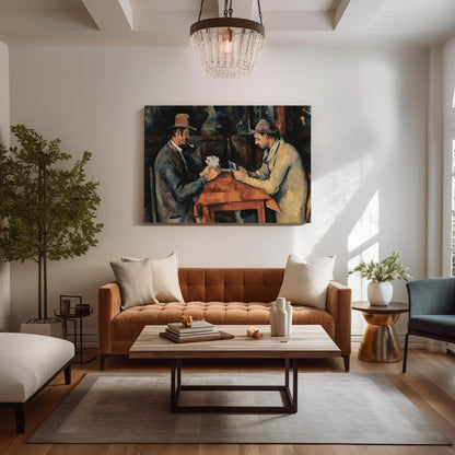 The Card Players | Brushed Aluminum Print