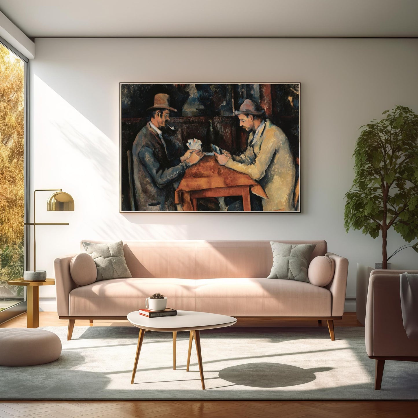 The Card Players | Wooden Framed Poster