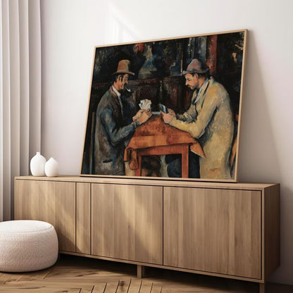 The Card Players | Wooden Framed Poster