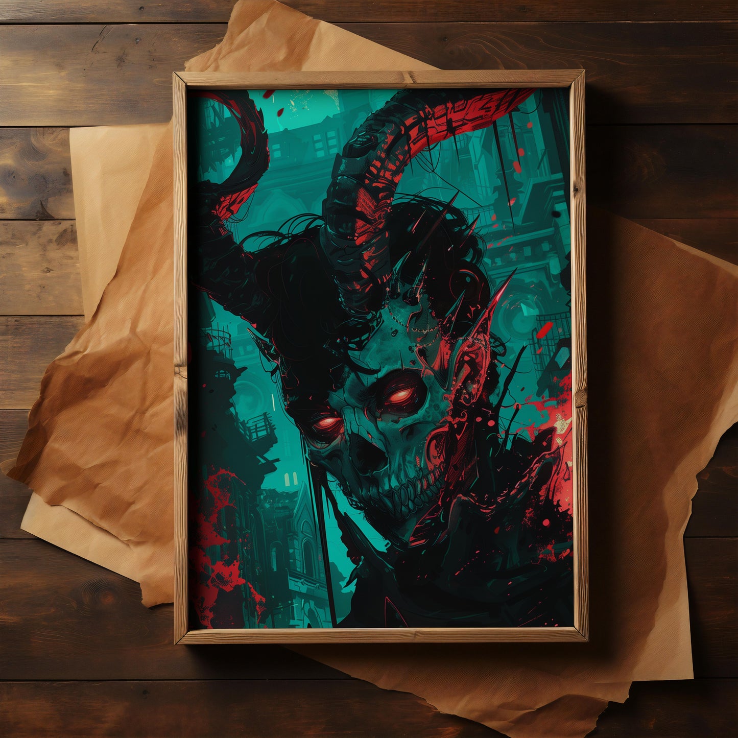 Urban Phantom: The Crimson Reckoning | Acrylic Print