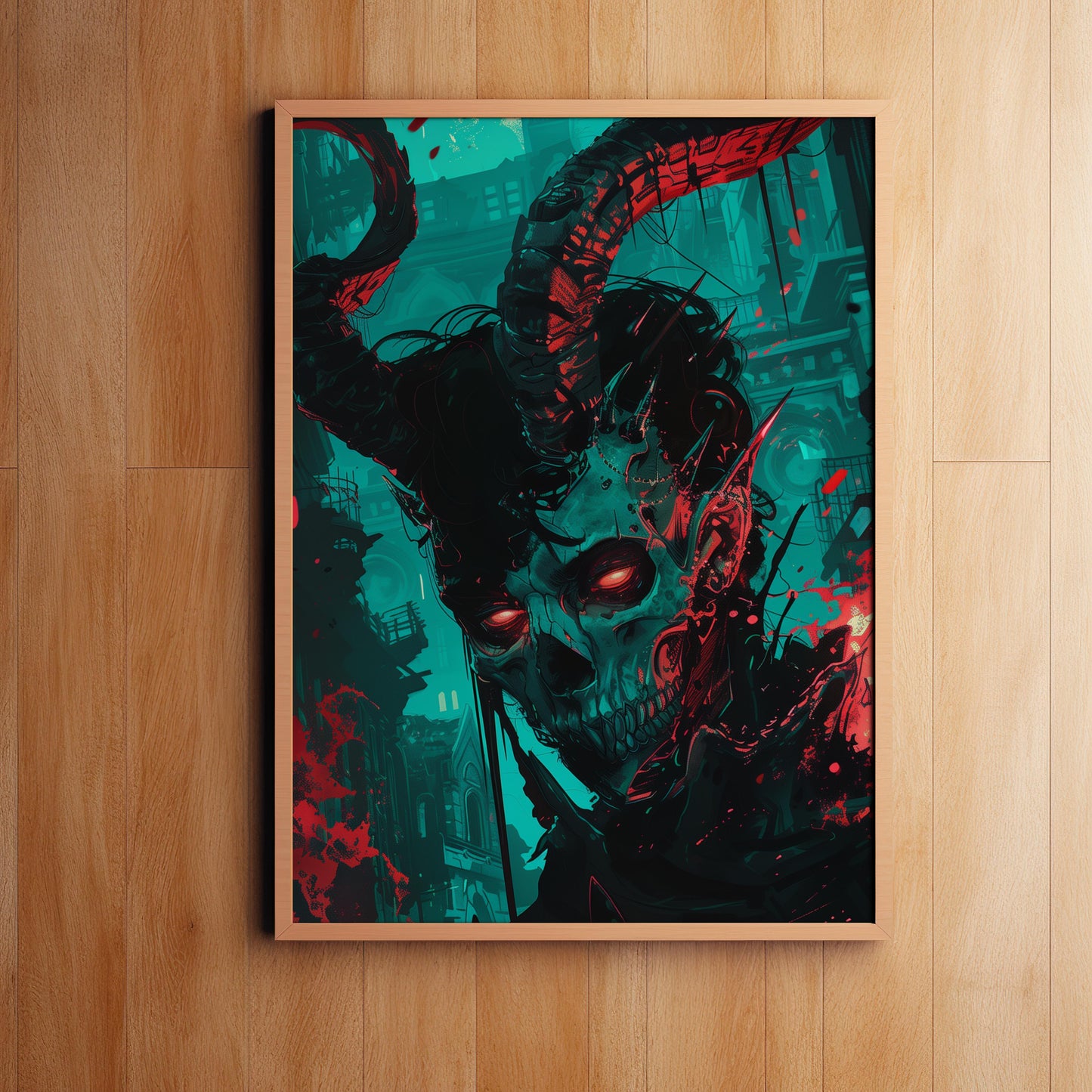 Urban Phantom: The Crimson Reckoning | Wooden Framed Poster