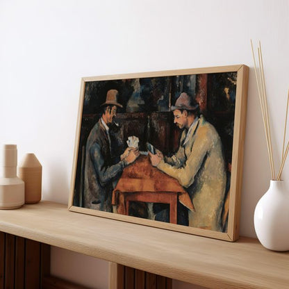 The Card Players | Brushed Aluminum Print