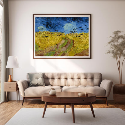 Wheatfield with Crows | Brushed Aluminum Print