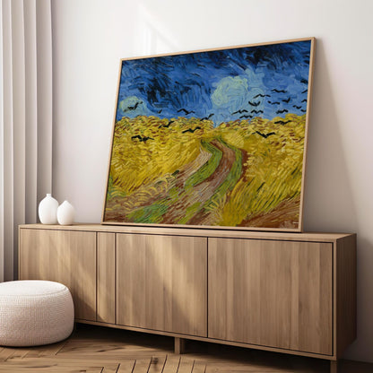 Wheatfield with Crows | Wooden Framed Poster