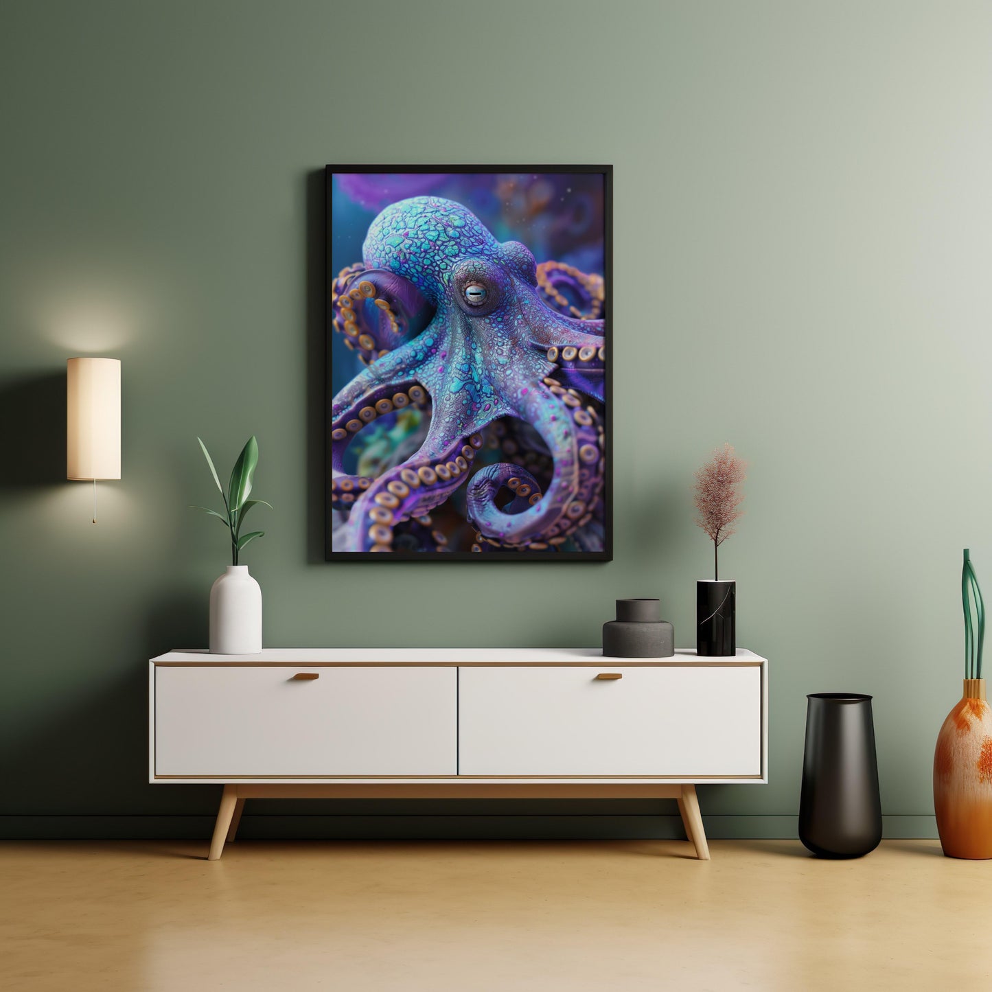 Mystic Embrace of the Deep | Brushed Aluminum Print