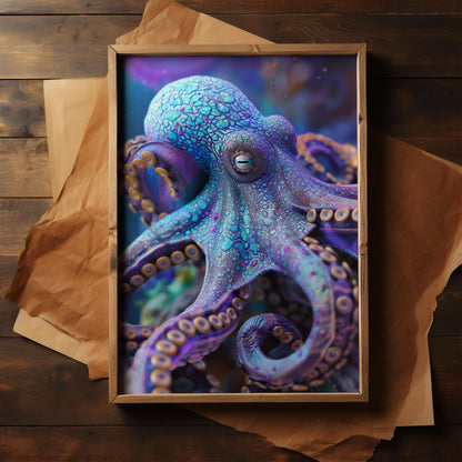 Mystic Embrace of the Deep | Brushed Aluminum Print