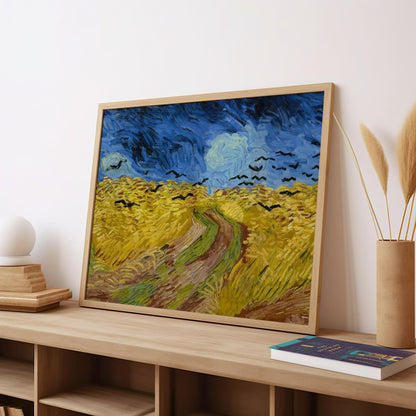 Wheatfield with Crows | Brushed Aluminum Print